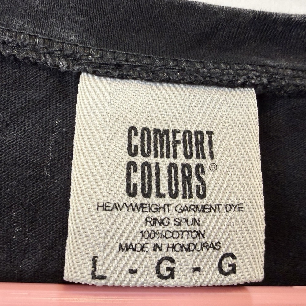 Post Malone Size Large Black Acid Wash Cowboy Dallas Tee Comfort Colors - Picture 7 of 10